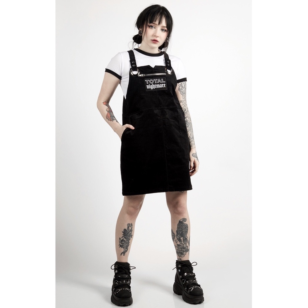 Disturbia Total Nightmare Corduroy Pinafore Dress